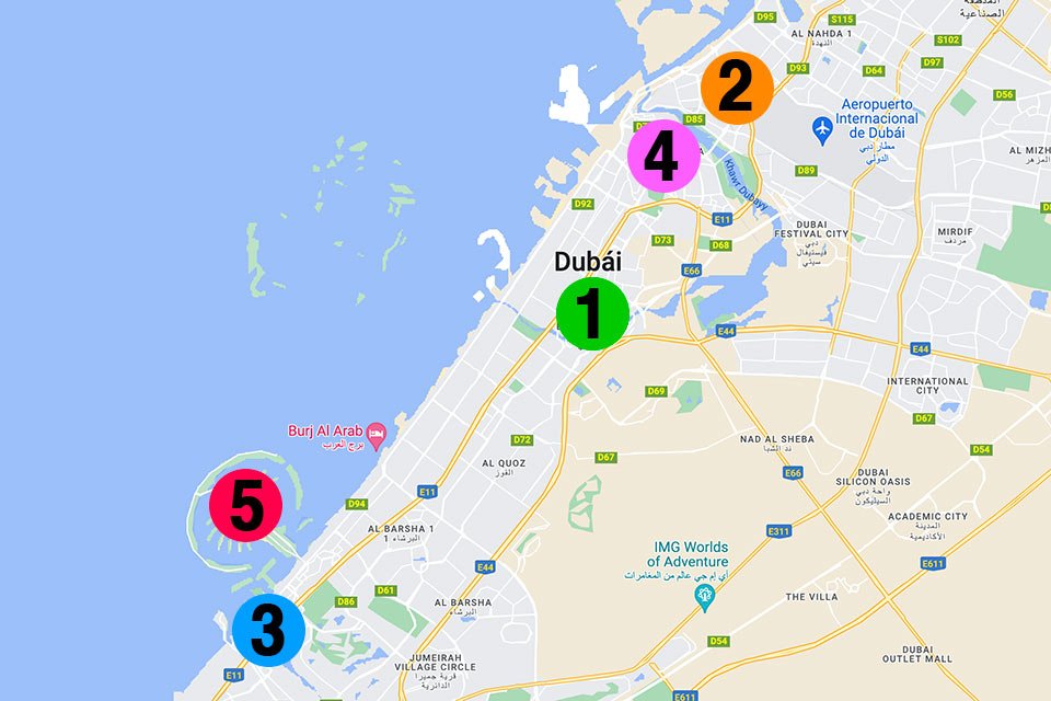Mejor zona donde alojarse Dubai